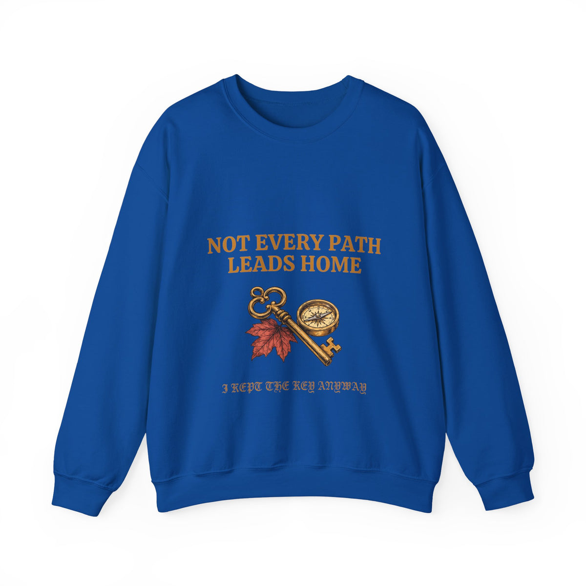 Not Every Path Leads Home Sweatshirt, Vintage Key and Compass Crewneck