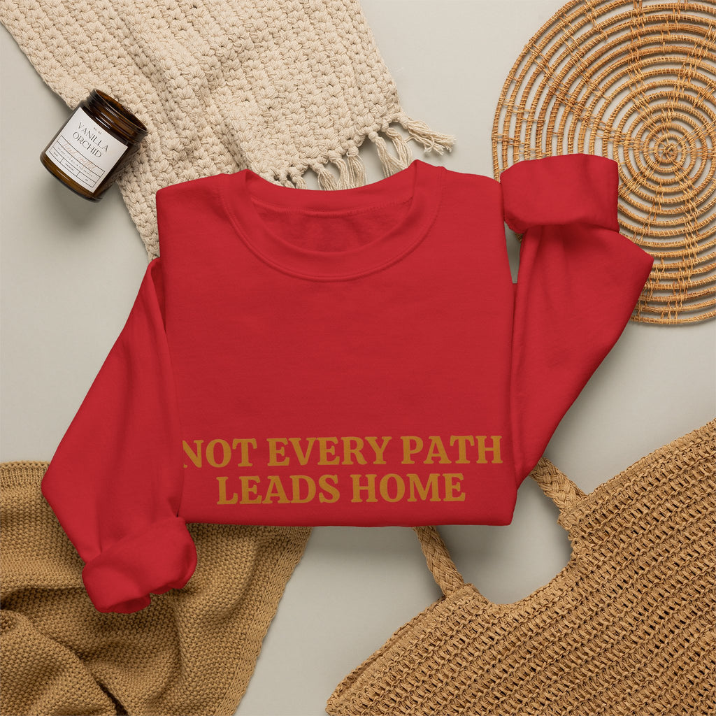 Not Every Path Leads Home Sweatshirt, Vintage Key and Compass Crewneck