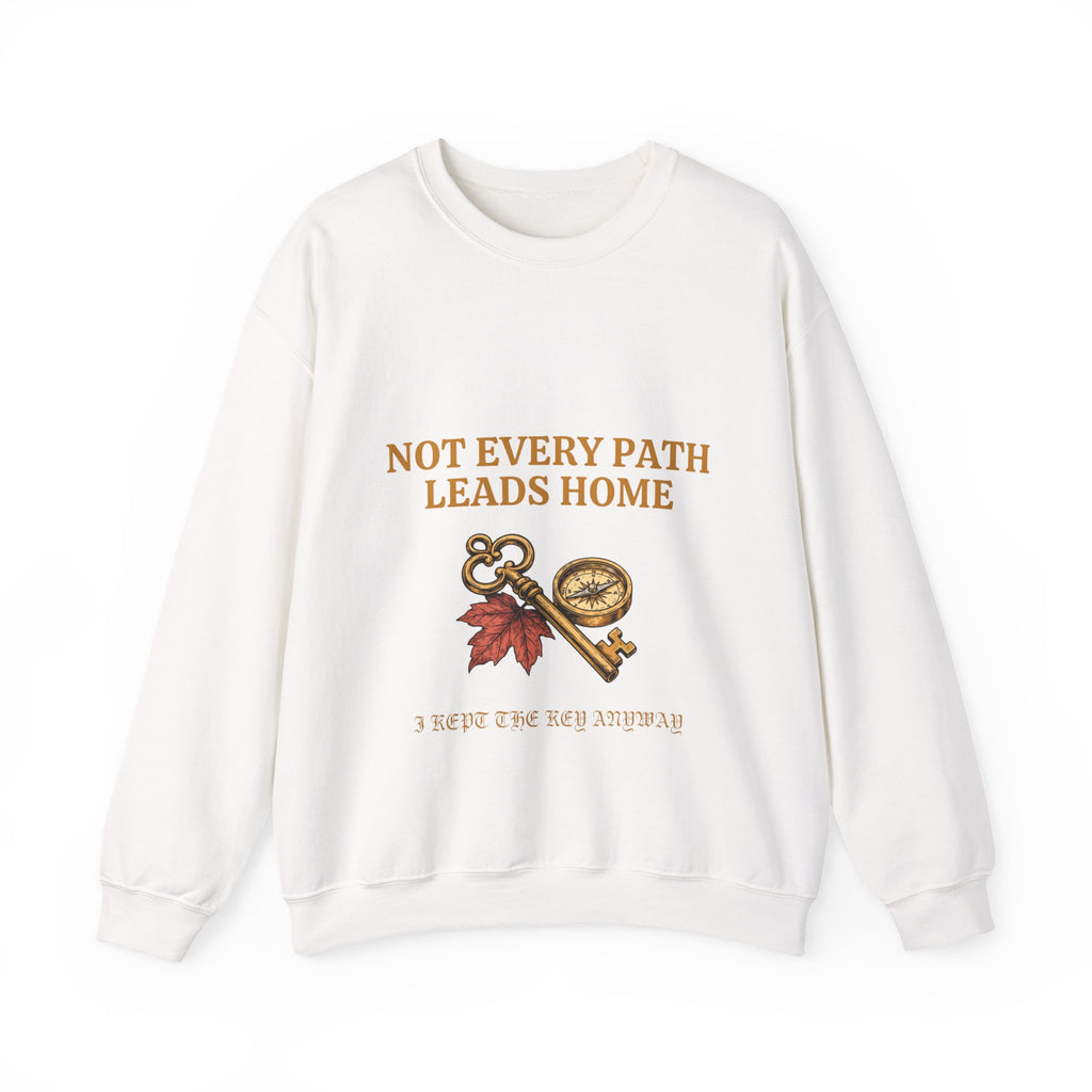 Not Every Path Leads Home Sweatshirt, Vintage Key and Compass Crewneck