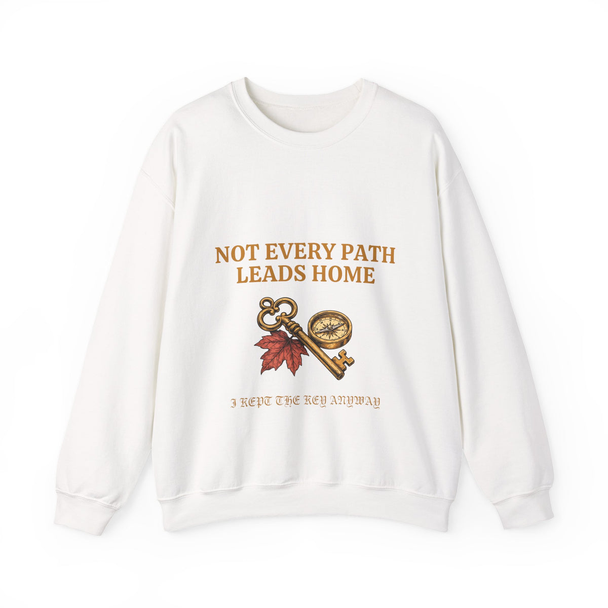 Not Every Path Leads Home Sweatshirt, Vintage Key and Compass Crewneck