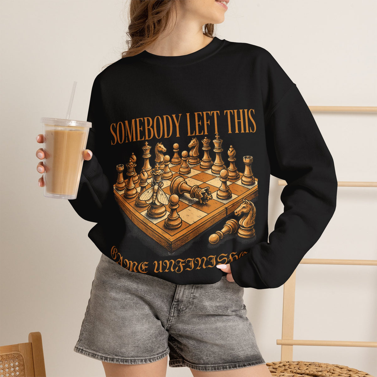 Vintage Chess Sweatshirt, Dark Academia Crewneck by Bamedys
