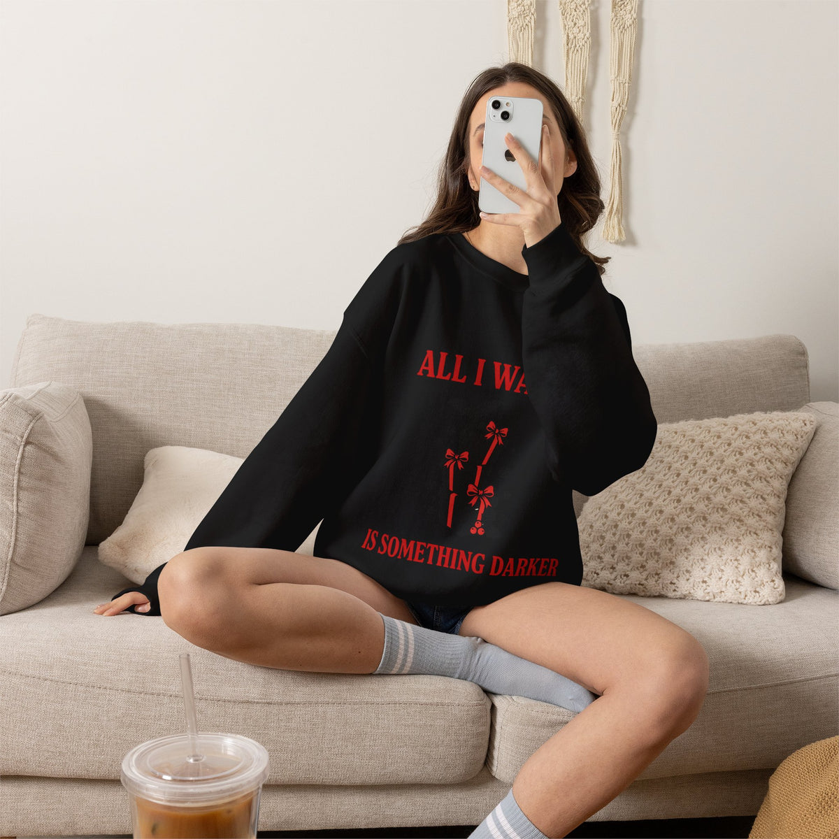 Dark Christmas Sweatshirt, Coffin Gift Crewneck, Funny Goth Xmas Gift
