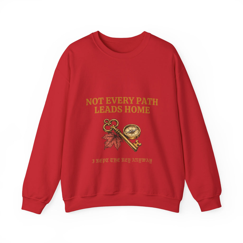 Not Every Path Leads Home Sweatshirt, Vintage Key and Compass Crewneck