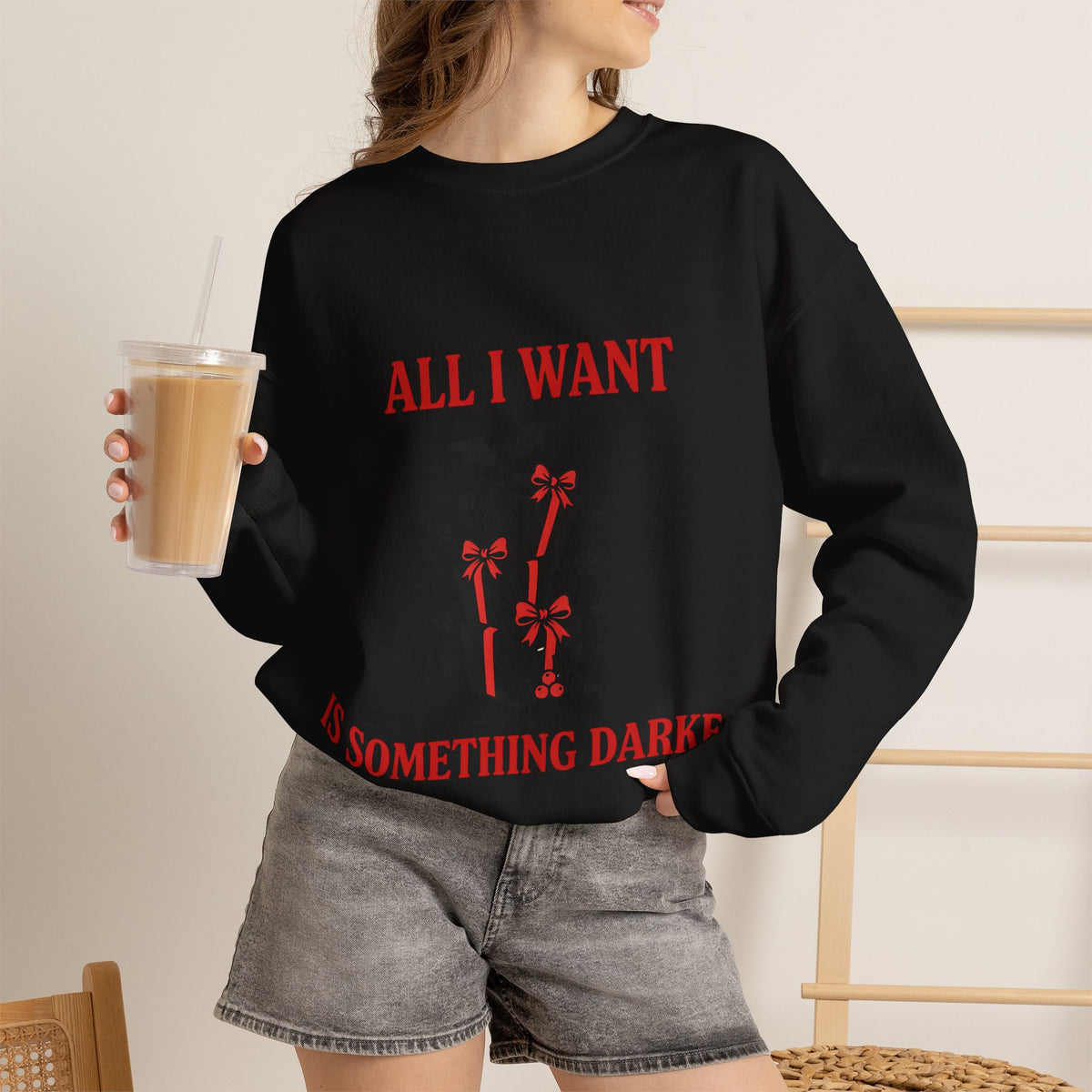 Dark Christmas Sweatshirt, Coffin Gift Crewneck by Bamedys