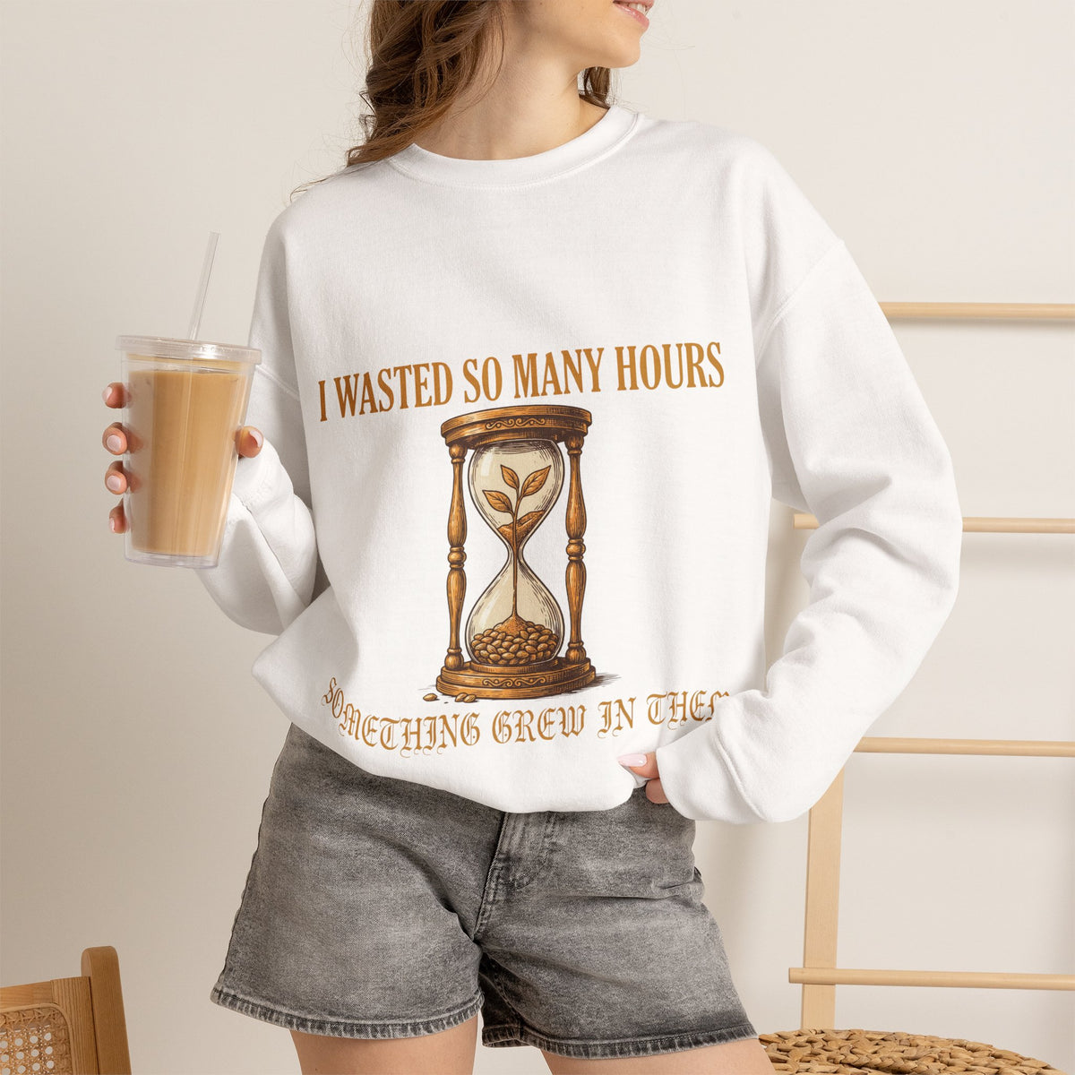 Dark Academia, Hourglass and Sprout Sweatshirt Crewneck Top Gift