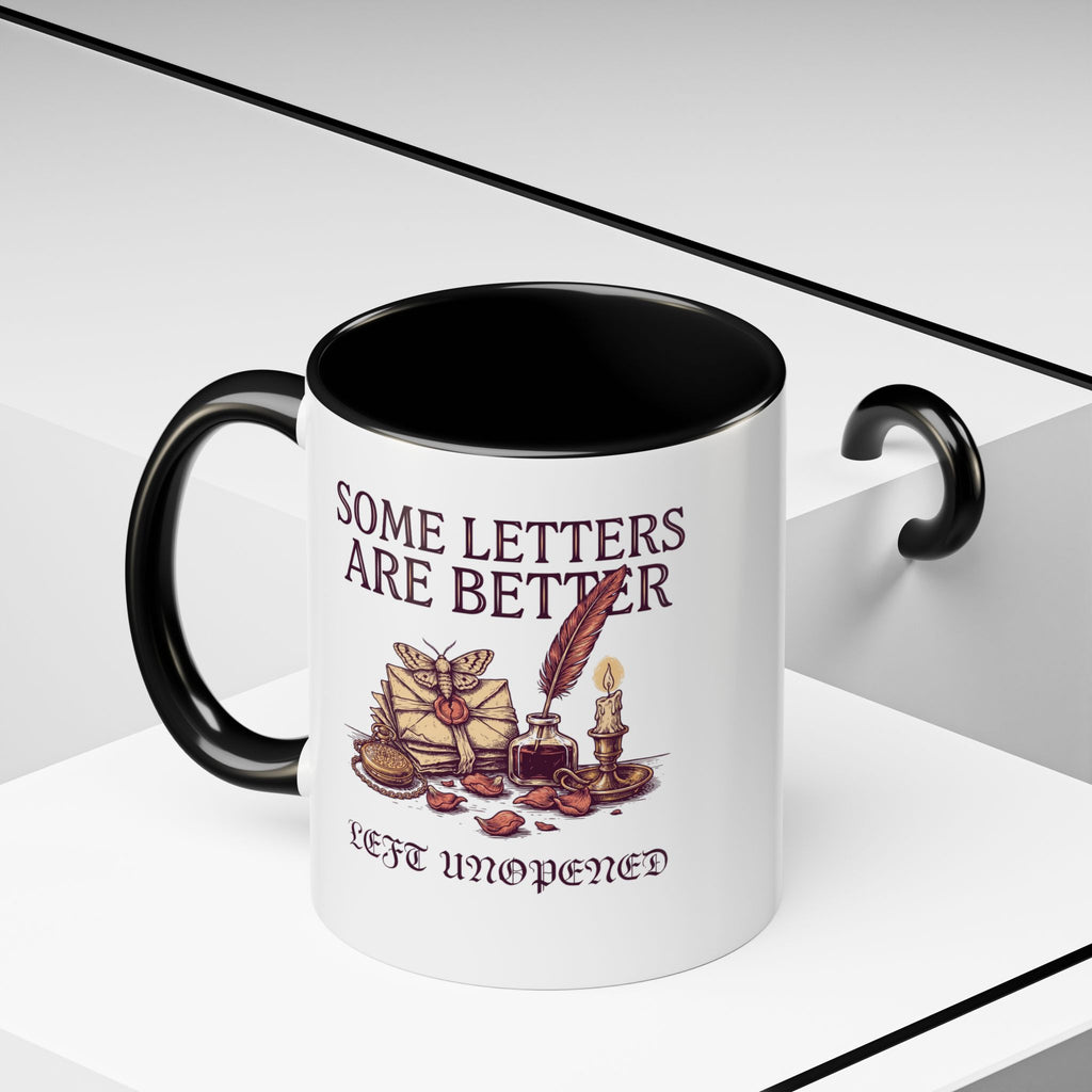 Vintage Letter Mug, Dark Academia Coffee Cup, Bookish Gift for Her