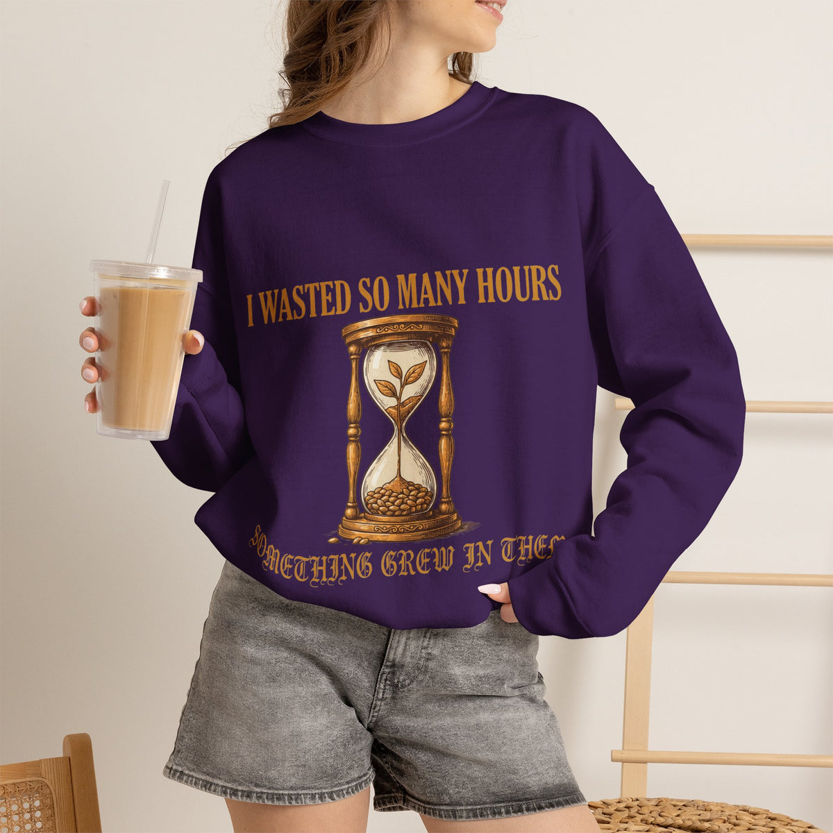 Dark Academia, Hourglass and Sprout Sweatshirt Crewneck Top Gift