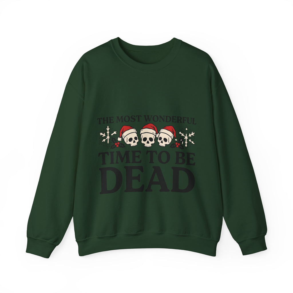 Skeleton Christmas Sweatshirt, Goth Xmas Crewneck, Funny Creepmas Gift
