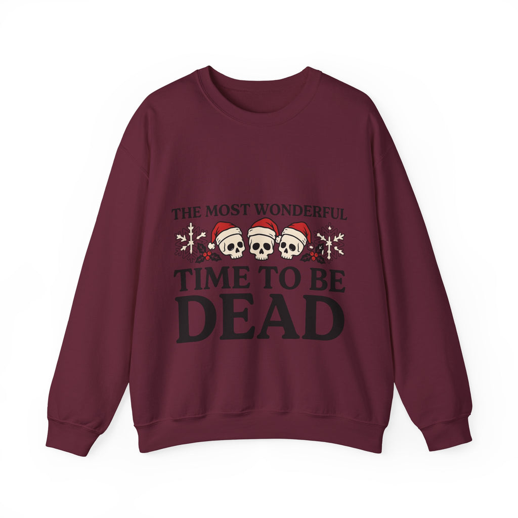 Skeleton Christmas Sweatshirt, Goth Xmas Crewneck, Funny Creepmas Gift