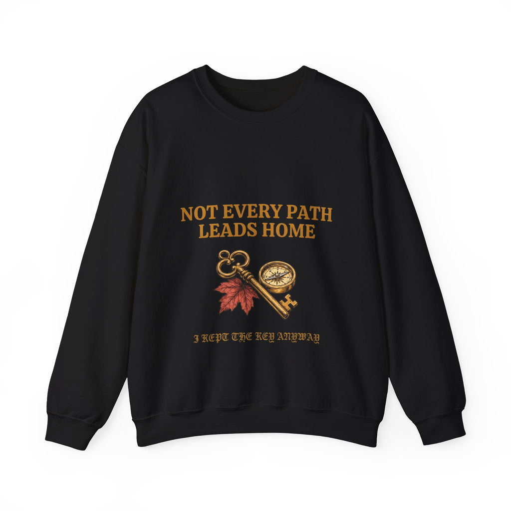 Not Every Path Leads Home Sweatshirt, Vintage Key and Compass Crewneck