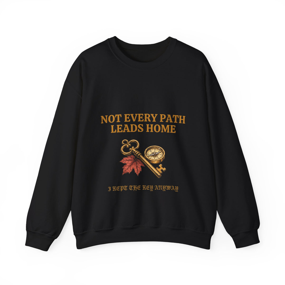 Not Every Path Leads Home Sweatshirt, Vintage Key and Compass Crewneck