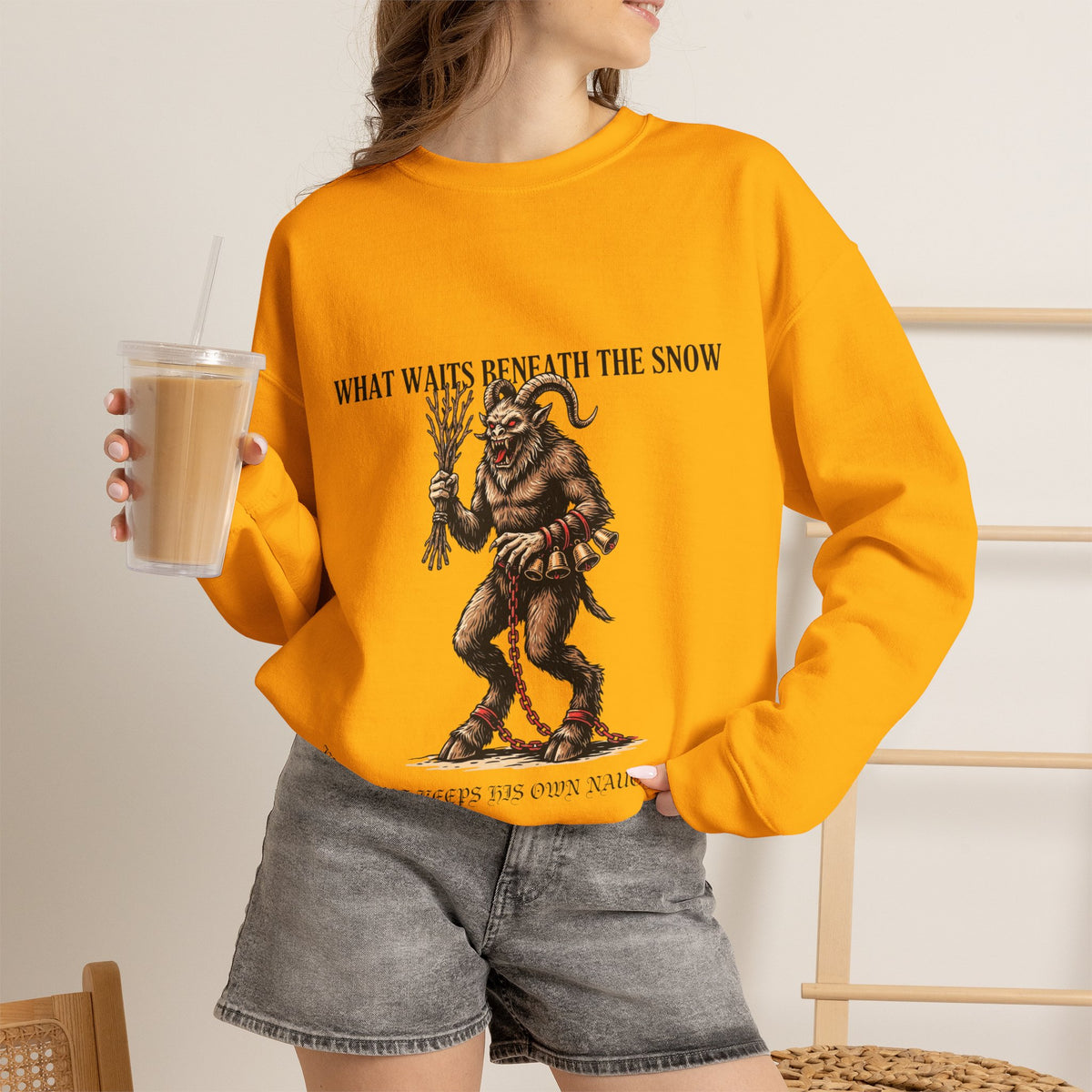 Krampus Sweatshirt, Vintage Gothic Christmas Folklore Crewneck Top