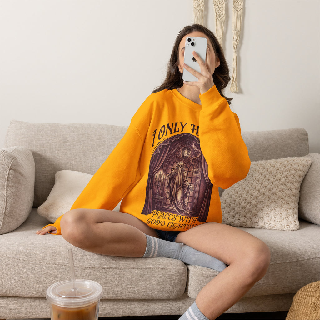 Ghost Sweatshirt, Funny Halloween Crewneck, Gothic Spooky Gift for Her