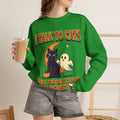 Cat Ghost Sweatshirt, Funny Halloween Crewneck, Cat Lover Gift for Her