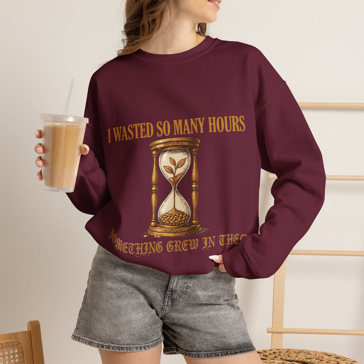 Dark Academia, Hourglass and Sprout Sweatshirt Crewneck Top Gift