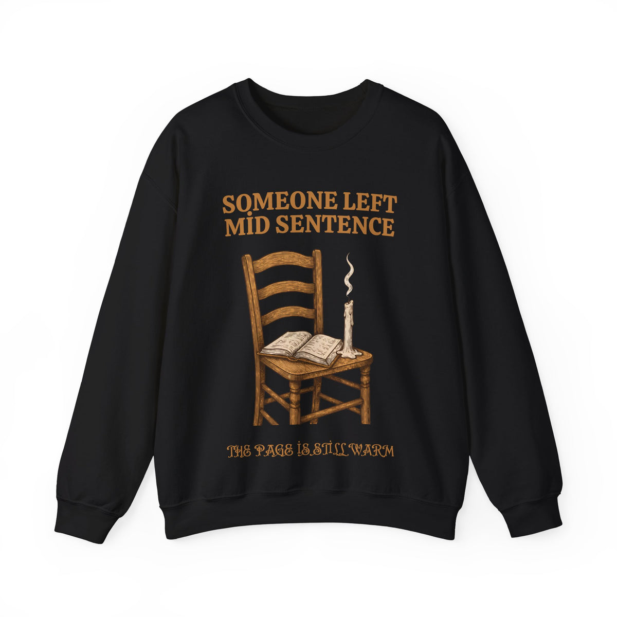 Dark Academia, Empty Chair and Open Book Sweatshirt Crewneck Top