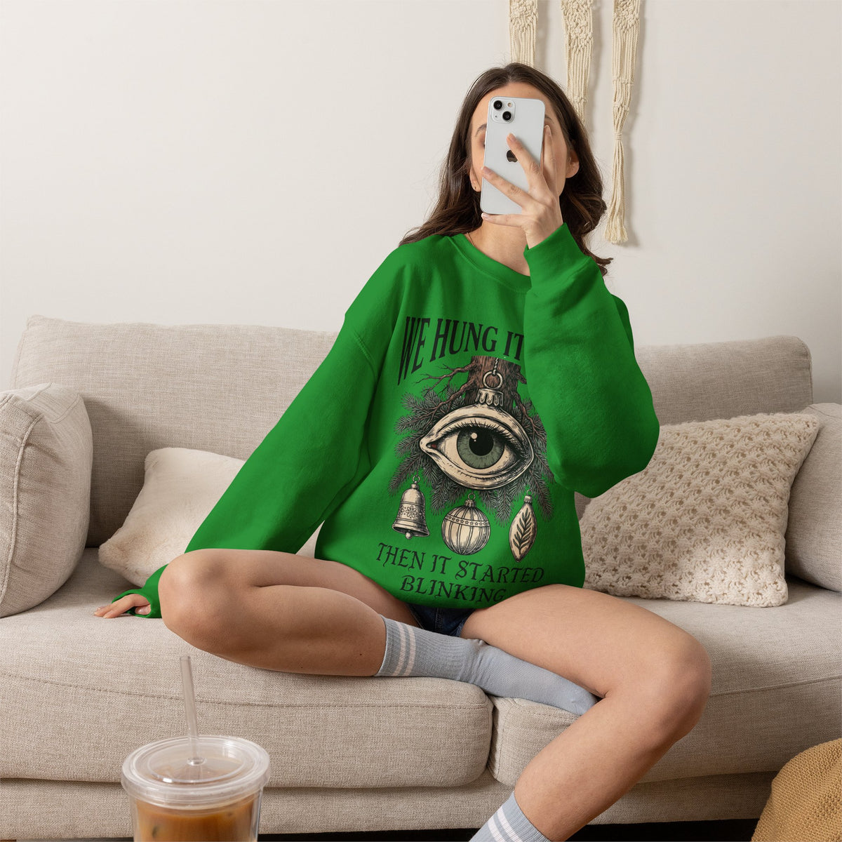Creepy Christmas, All Seeing Eye Tree Sweatshirt Crewneck Gift