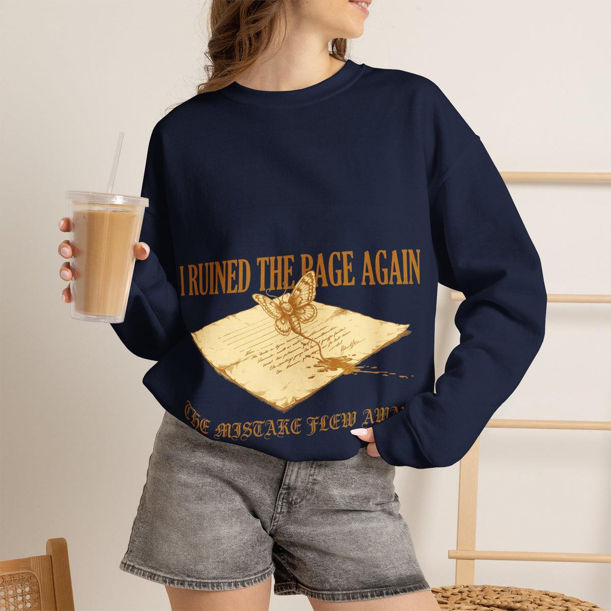 Dark Academia, Ink Blot Butterfly Sweatshirt Crewneck Top Gift