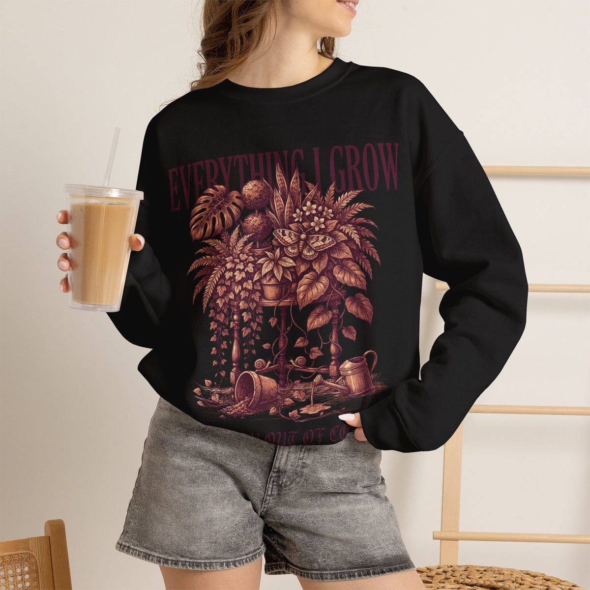 Plant Lady Sweatshirt, Funny Botanical Crewneck, Plant Mom Gift Idea