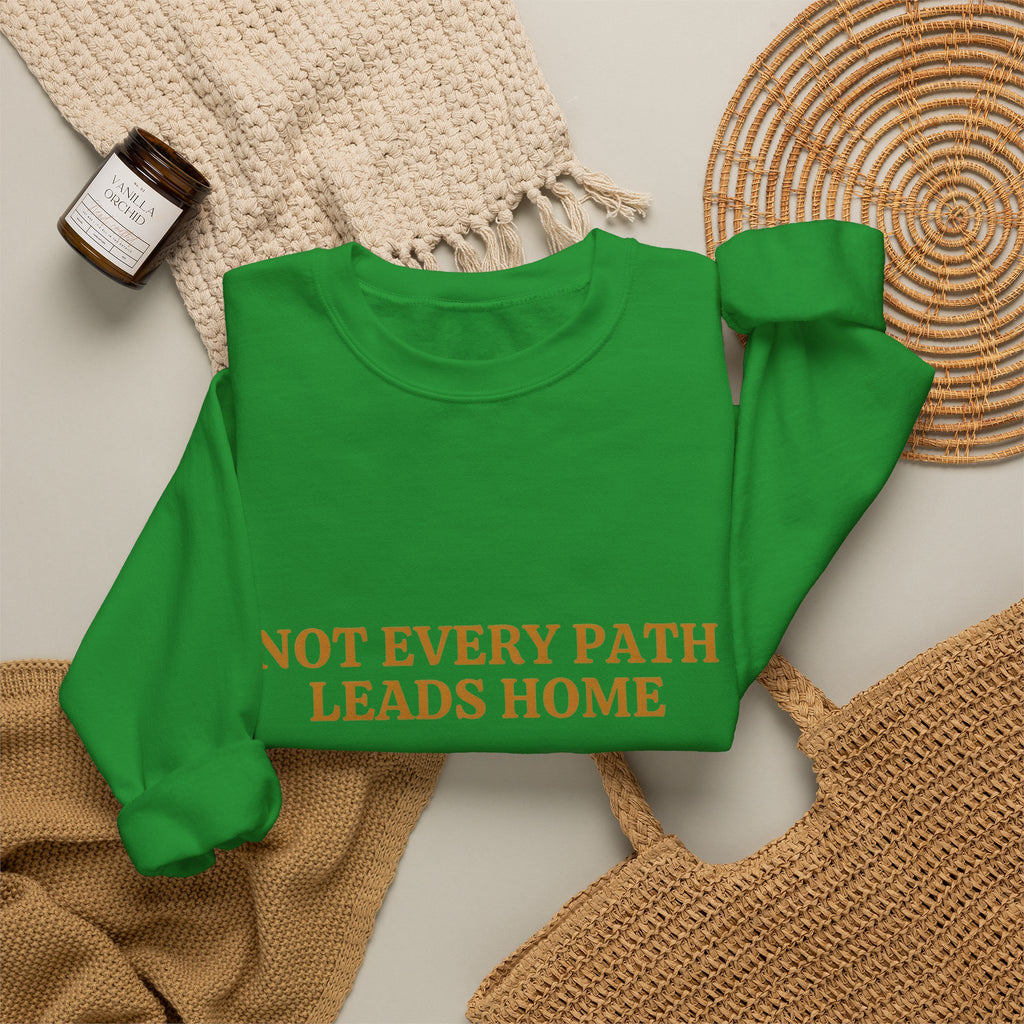 Not Every Path Leads Home Sweatshirt, Vintage Key and Compass Crewneck