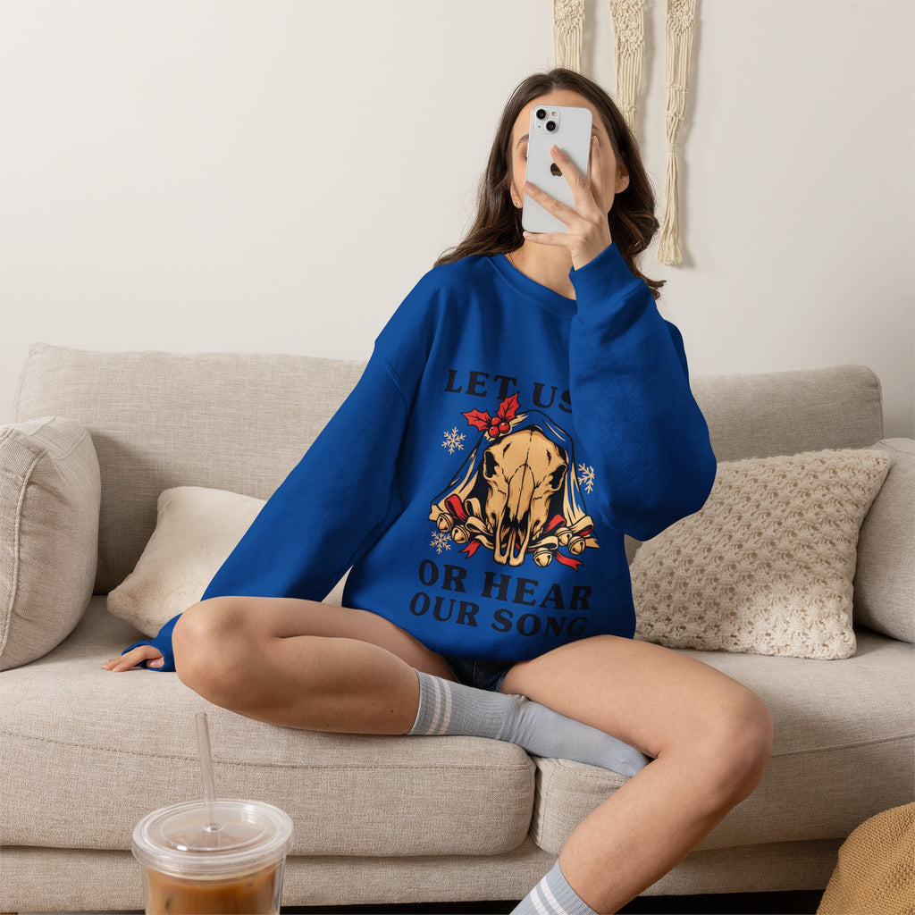 Creepmas Sweatshirt, Mari Lwyd Crewneck, Welsh Folklore Christmas Gift