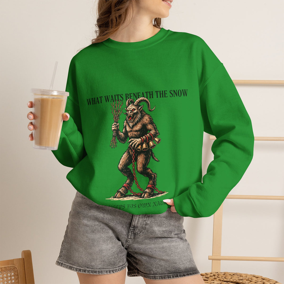 Krampus Sweatshirt, Vintage Gothic Christmas Folklore Crewneck Top
