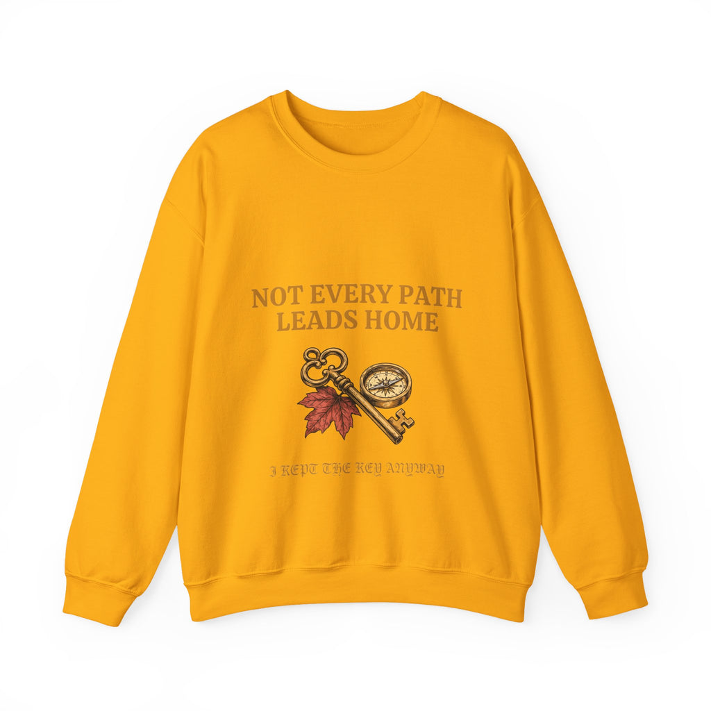 Not Every Path Leads Home Sweatshirt, Vintage Key and Compass Crewneck