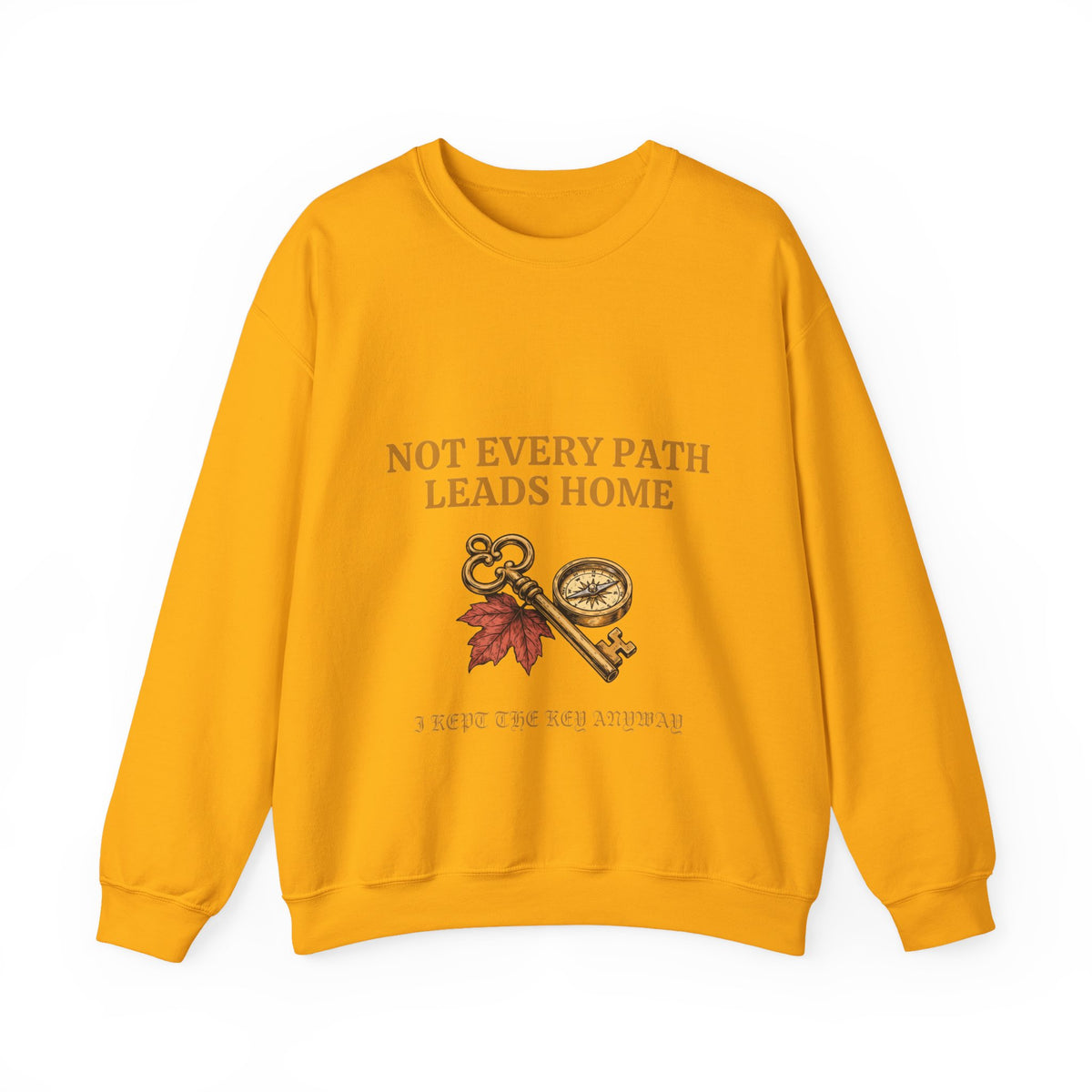 Not Every Path Leads Home Sweatshirt, Vintage Key and Compass Crewneck