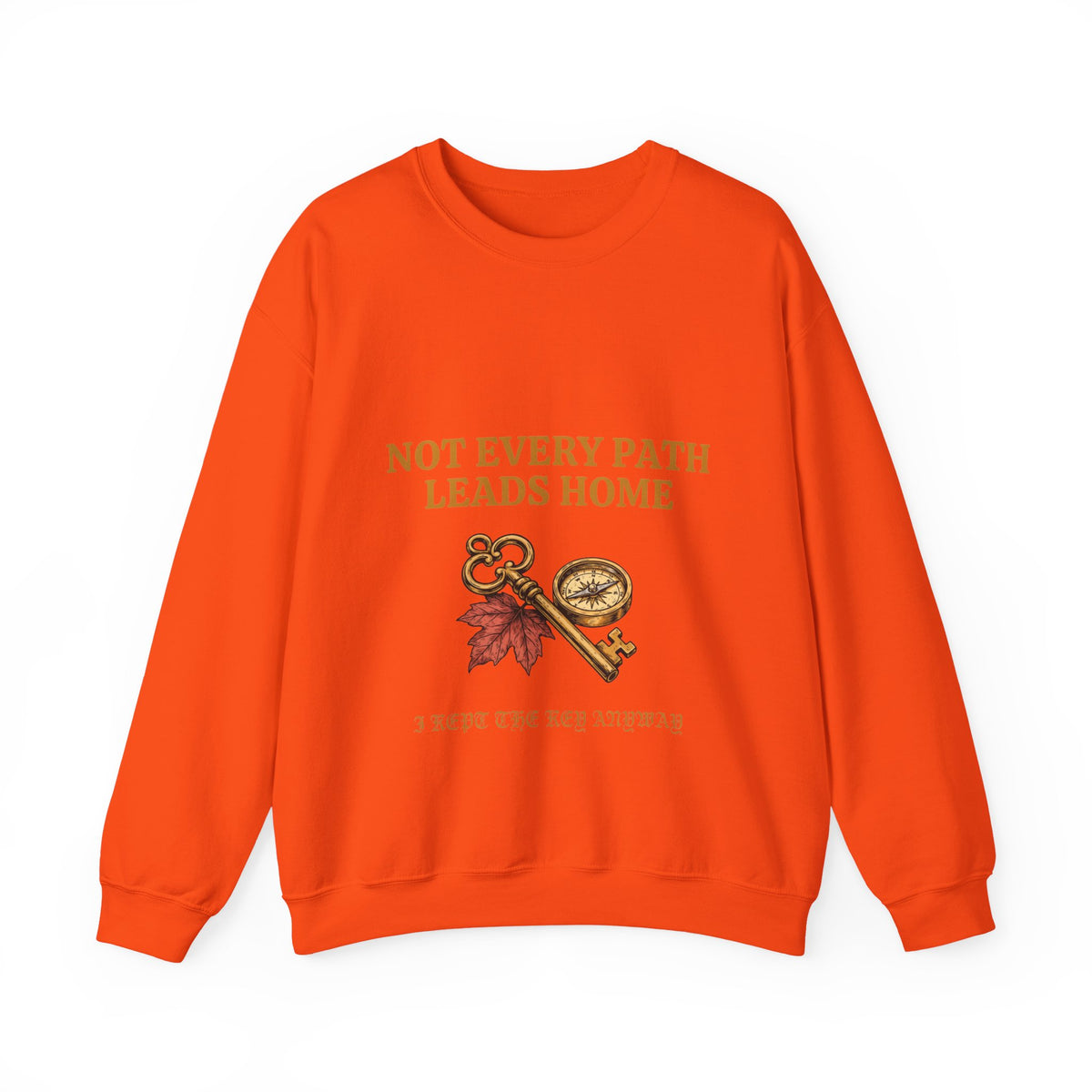Not Every Path Leads Home Sweatshirt, Vintage Key and Compass Crewneck