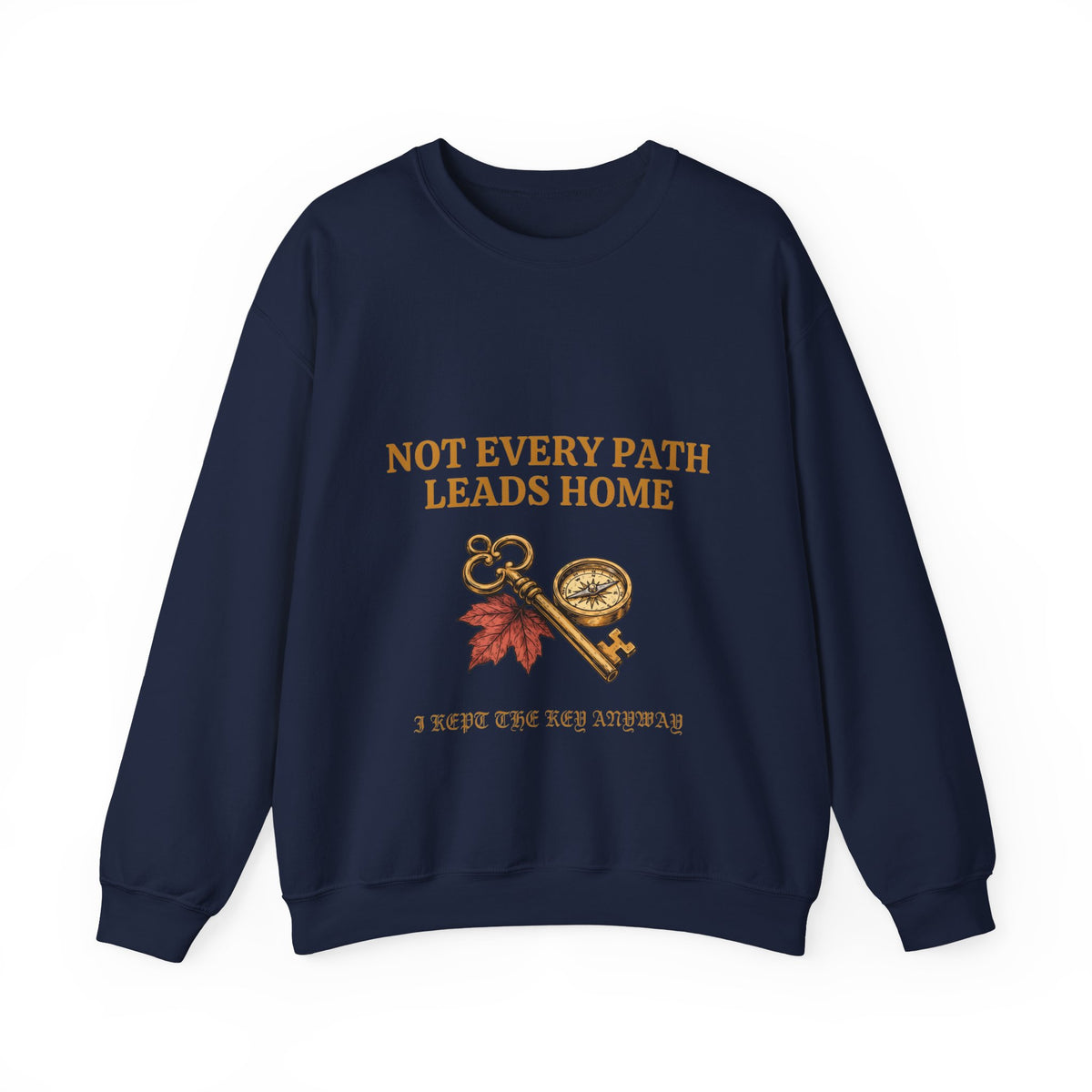 Not Every Path Leads Home Sweatshirt, Vintage Key and Compass Crewneck