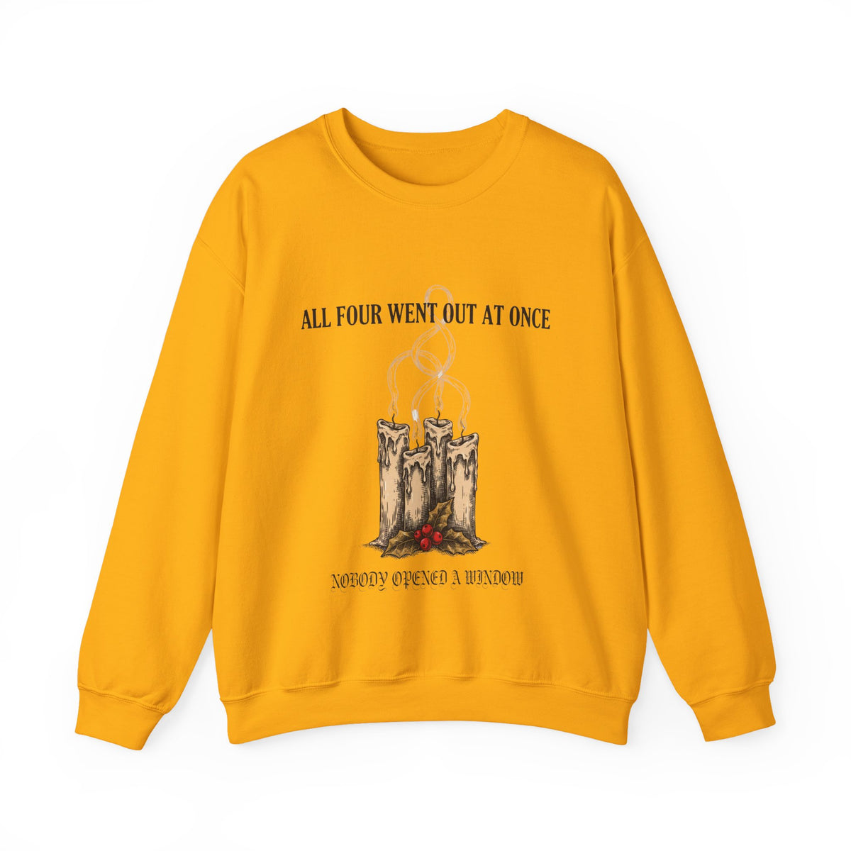 Goth Christmas, Extinguished Candles Sweatshirt Crewneck Top Gift
