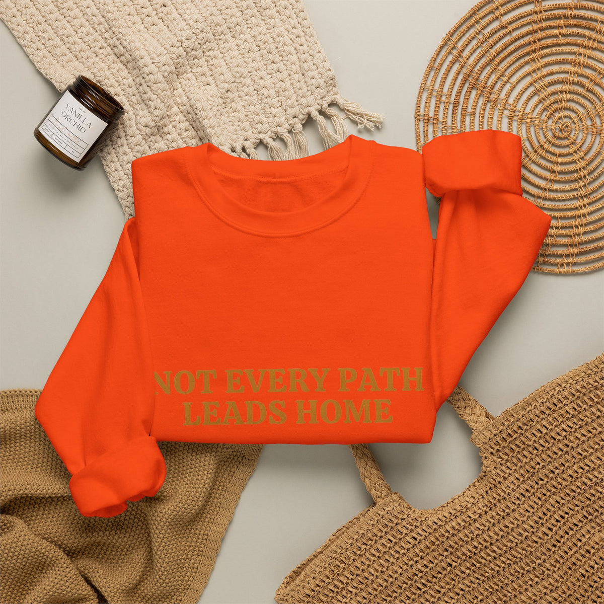 Not Every Path Leads Home Sweatshirt, Vintage Key and Compass Crewneck