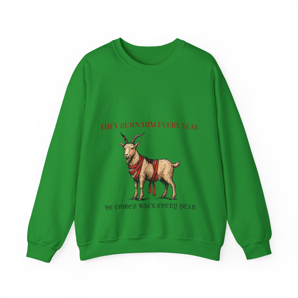 Goth Christmas, Yule Goat Folklore Sweatshirt Crewneck Top Gift