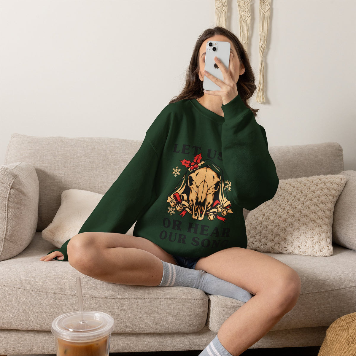 Creepmas Sweatshirt, Mari Lwyd Crewneck, Welsh Folklore Christmas Gift