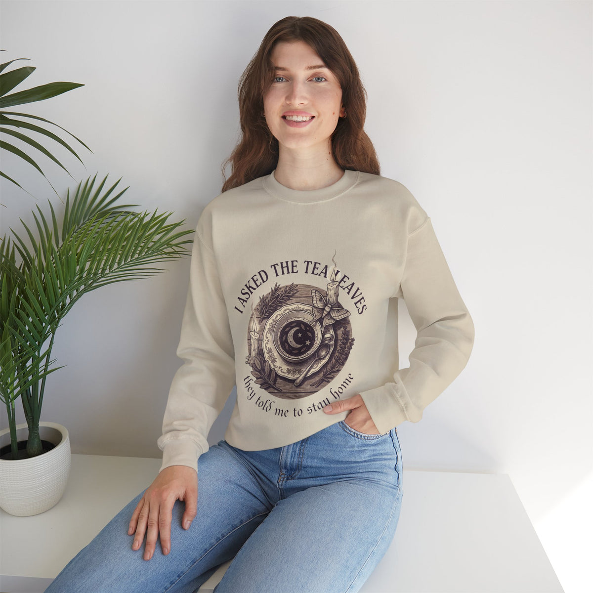 Tea Lover Sweatshirt, Witchy Tarot Crewneck, Gothic Gift for Her
