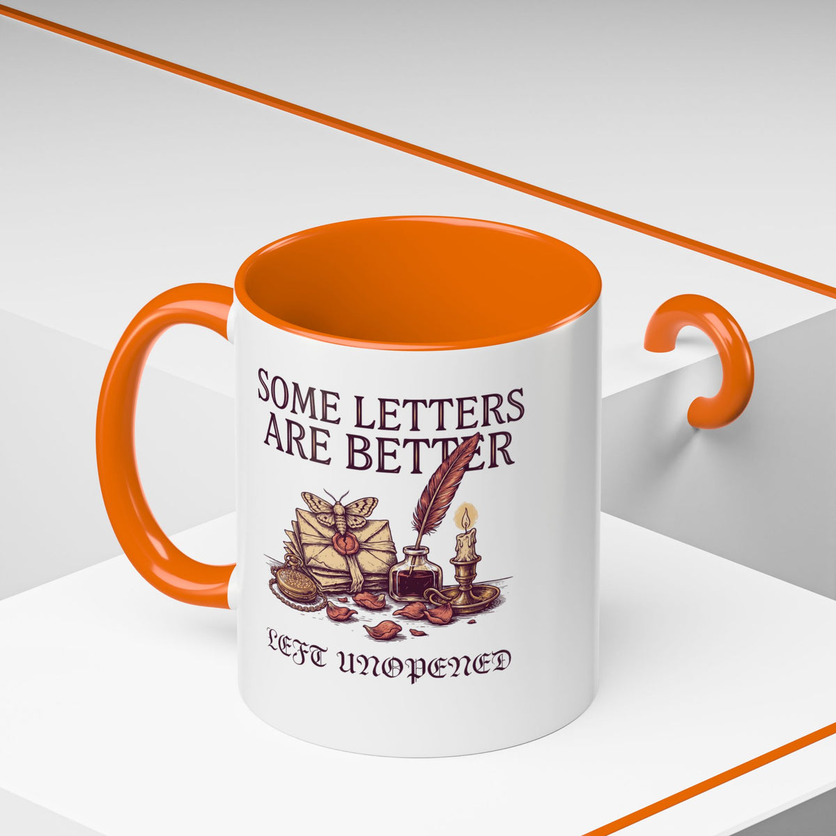 Vintage Letter Mug, Dark Academia Coffee Cup, Bookish Gift for Her