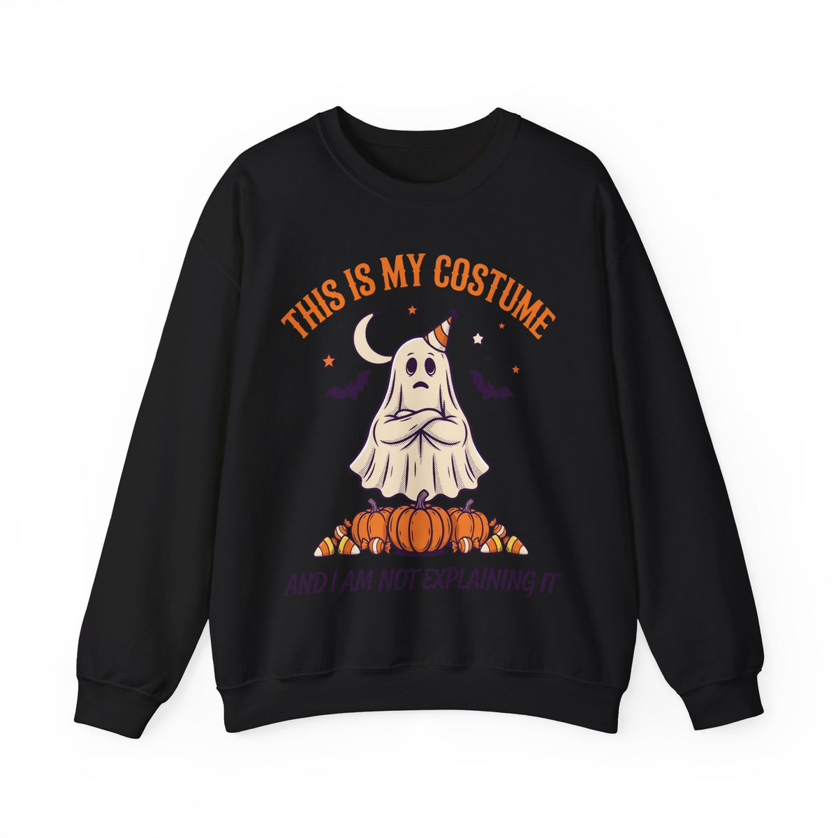 Funny Ghost Sweatshirt, Lazy Halloween Crewneck, Costume Gift Idea