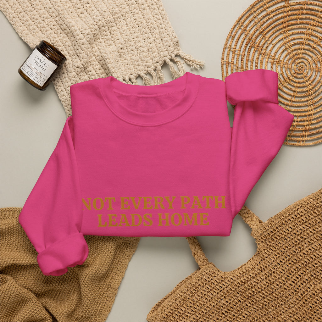 Not Every Path Leads Home Sweatshirt, Vintage Key and Compass Crewneck