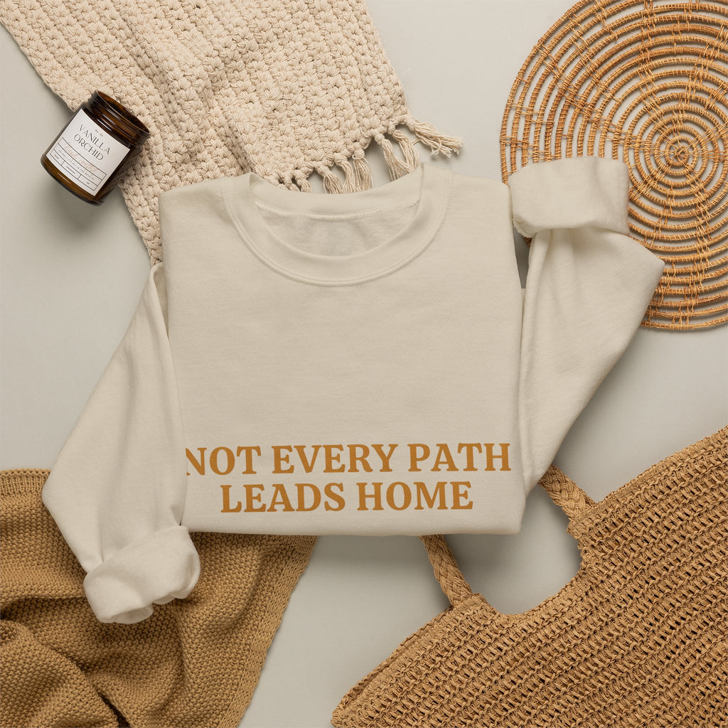 Not Every Path Leads Home Sweatshirt, Vintage Key and Compass Crewneck