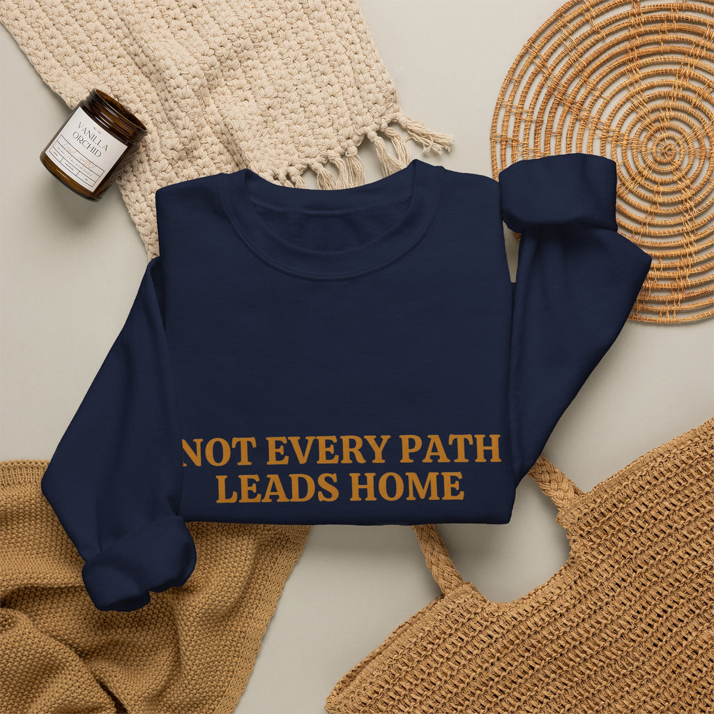 Not Every Path Leads Home Sweatshirt, Vintage Key and Compass Crewneck