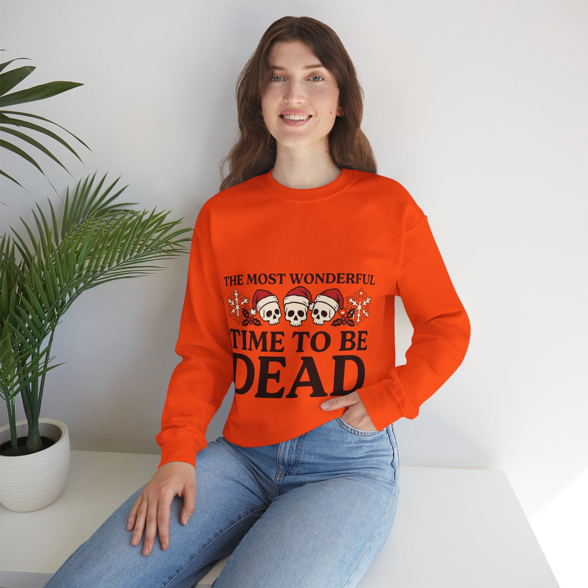 Skeleton Christmas Sweatshirt, Goth Xmas Crewneck, Funny Creepmas Gift