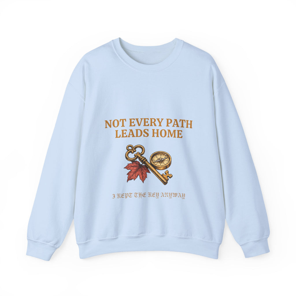 Not Every Path Leads Home Sweatshirt, Vintage Key and Compass Crewneck
