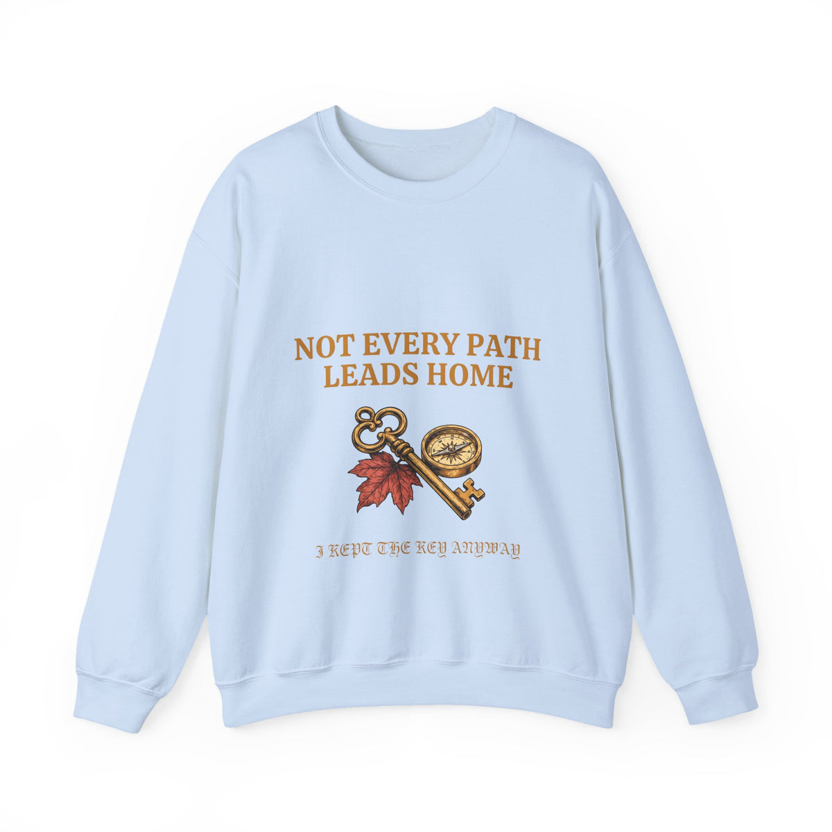 Not Every Path Leads Home Sweatshirt, Vintage Key and Compass Crewneck