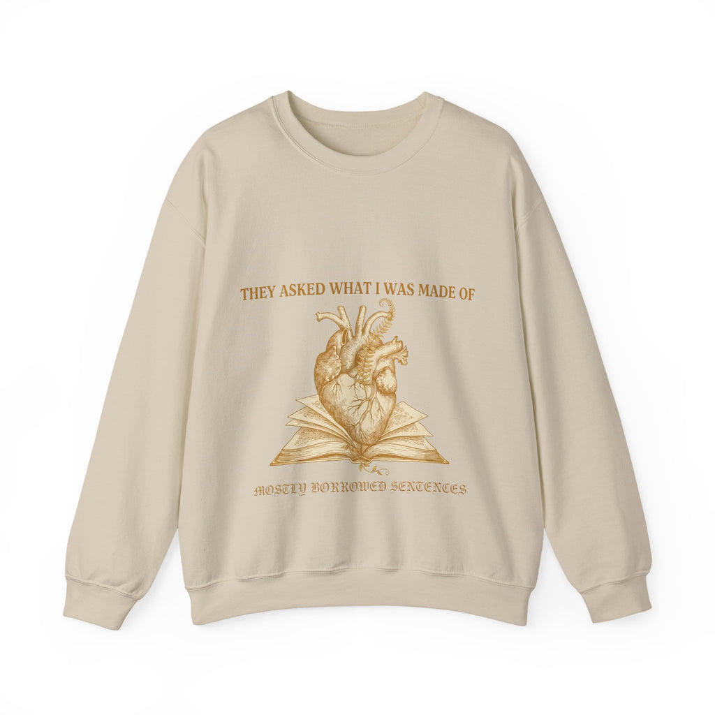 Dark Academia, Anatomical Heart and Book Sweatshirt Crewneck Top