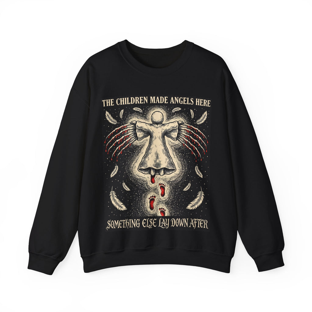 Creepy Christmas, Snow Angel Horror Sweatshirt Crewneck Top Gift