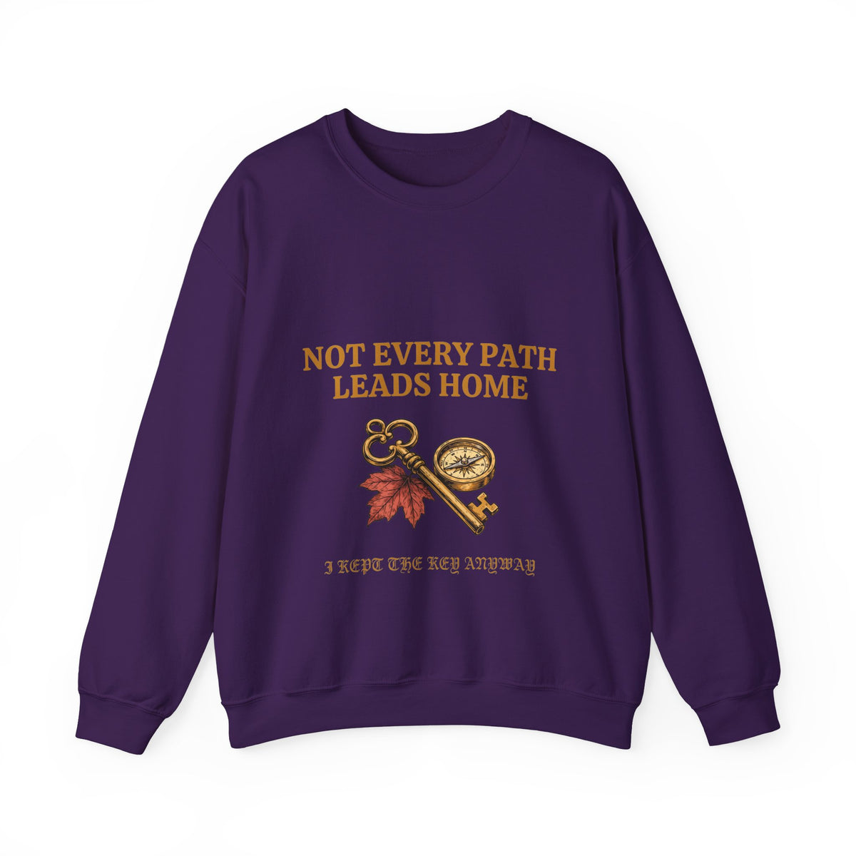 Not Every Path Leads Home Sweatshirt, Vintage Key and Compass Crewneck