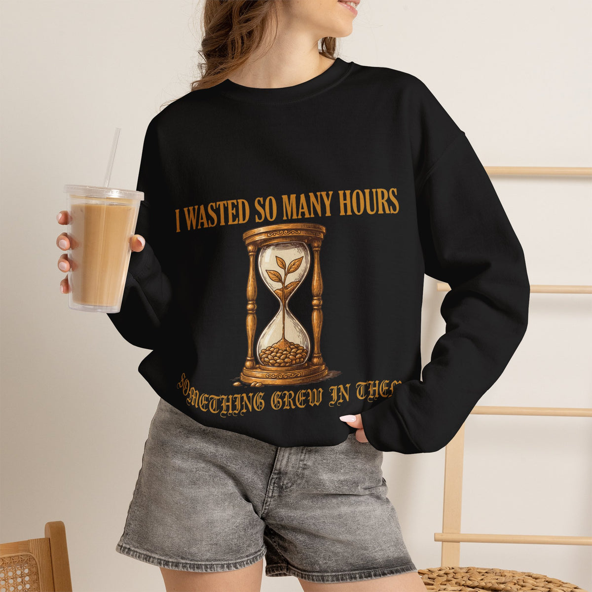 Hourglass and Sprout Sweatshirt, Dark Academia by Bamedys