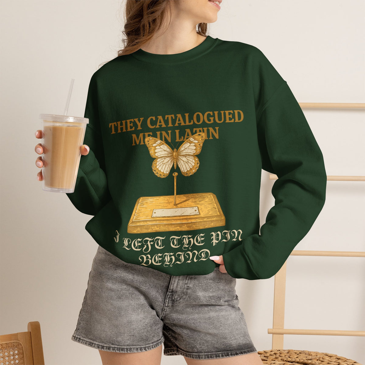 Dark Academia, Butterfly Specimen Sweatshirt Crewneck Top Gift