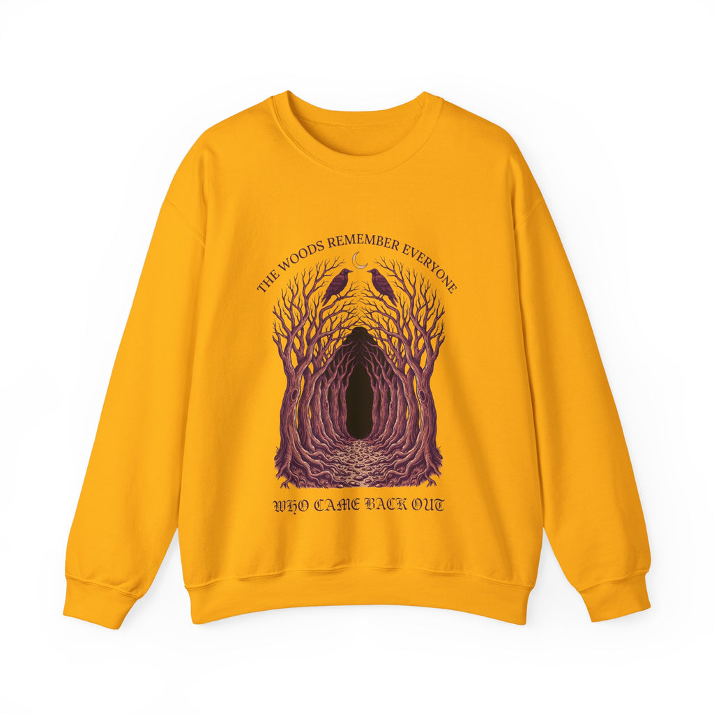 Dark Forest Sweatshirt, Gothic Crow Crewneck, Eerie Woods Gift Idea