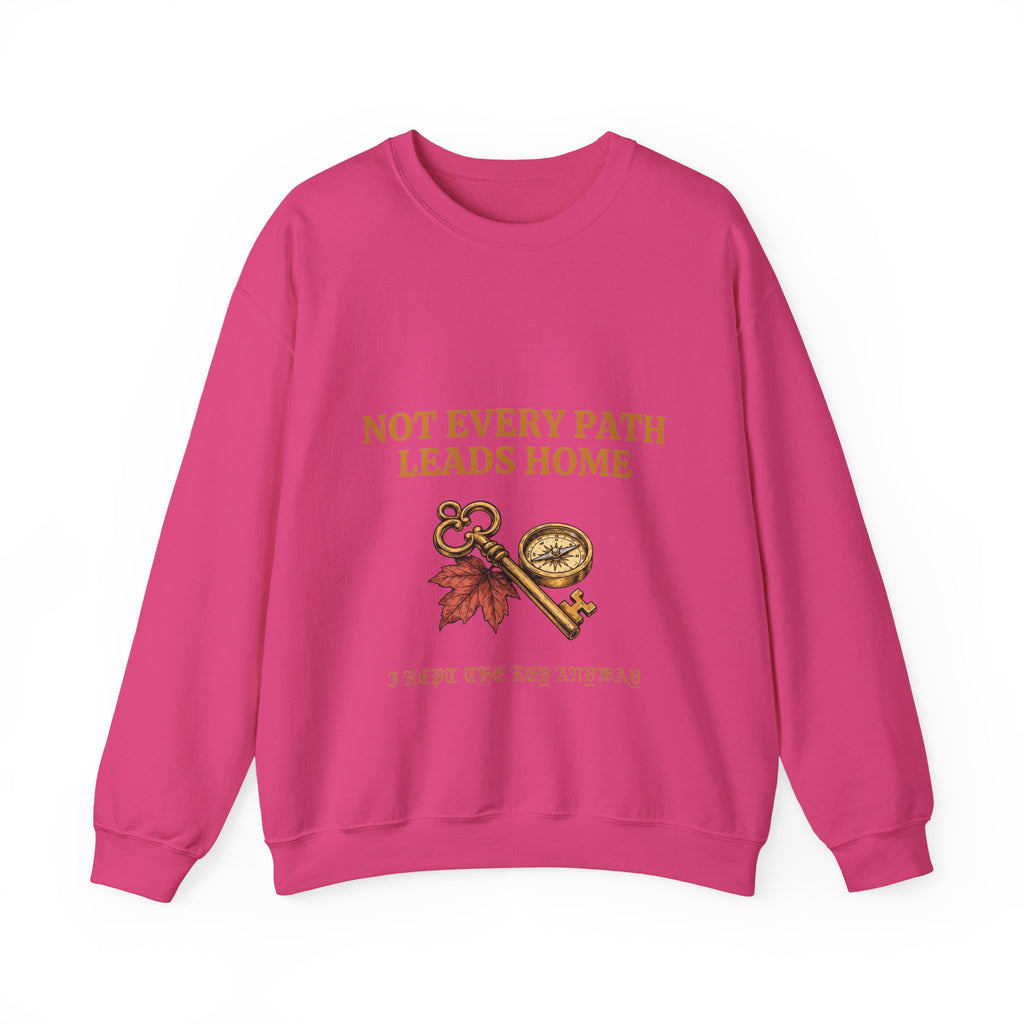 Not Every Path Leads Home Sweatshirt, Vintage Key and Compass Crewneck